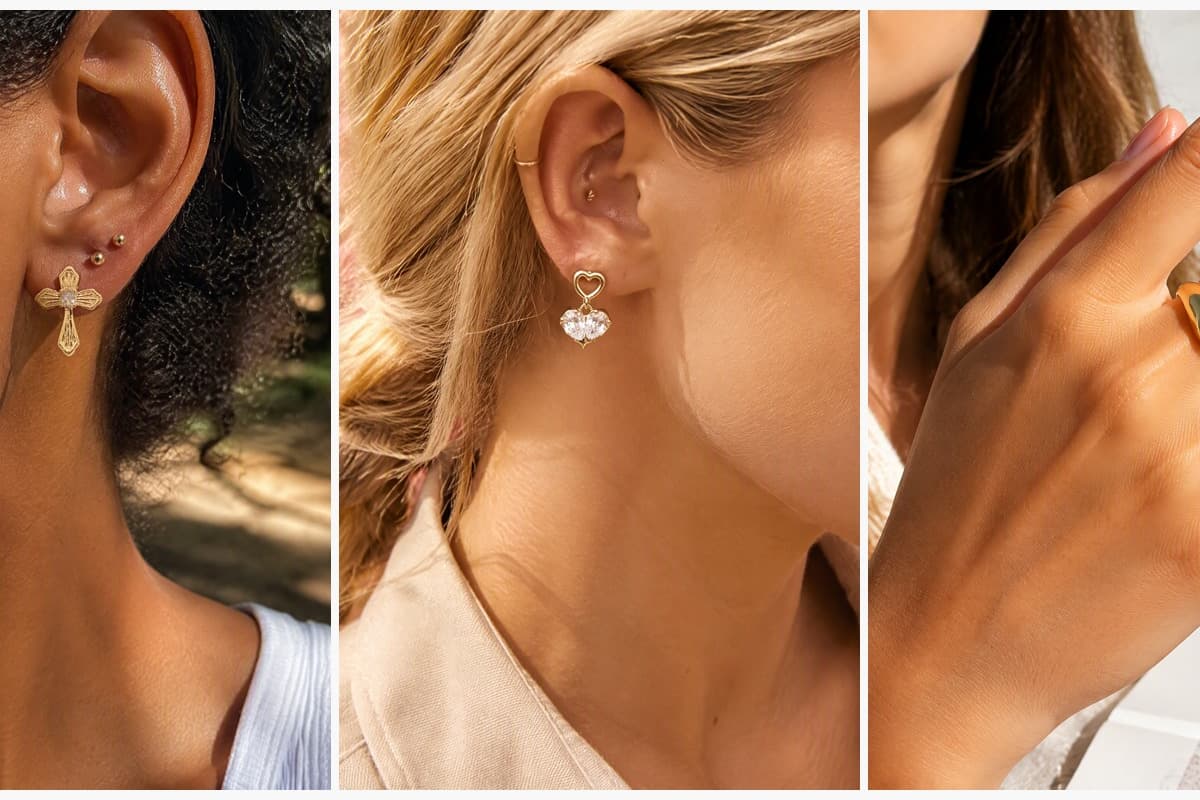 Dainty Cross Stud Earrings