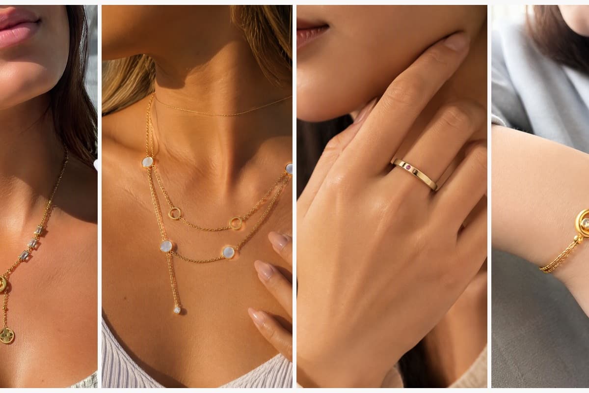 Dainty Flower & Disc Pendant Necklace