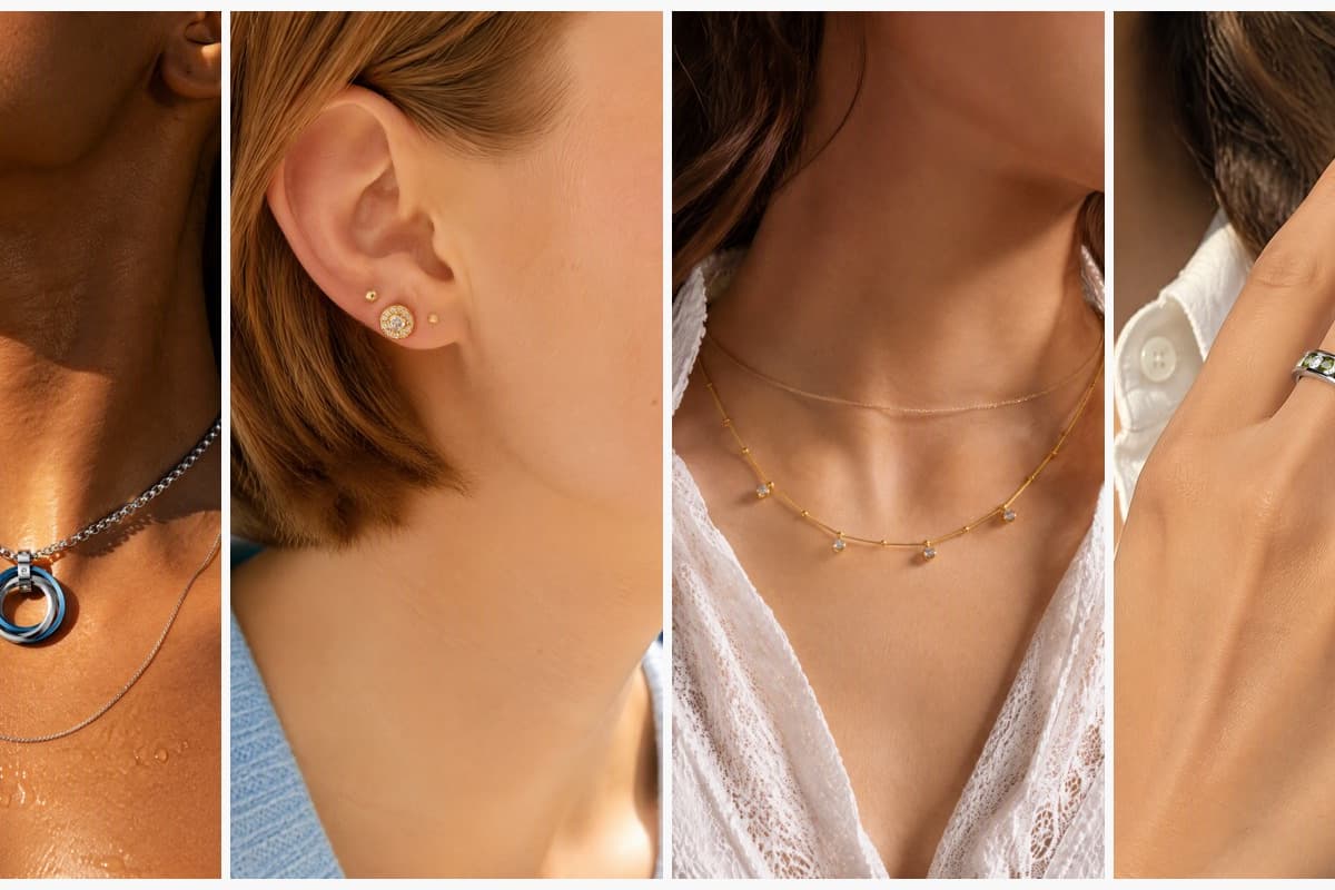 Trendy Double Ring Pendant Necklace