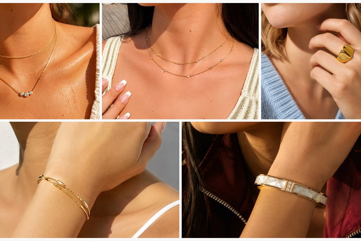 Dainty Three-Stone Cluster Necklace