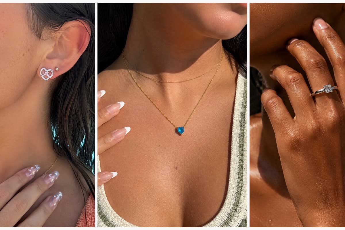Dainty Open Heart Stud Earrings