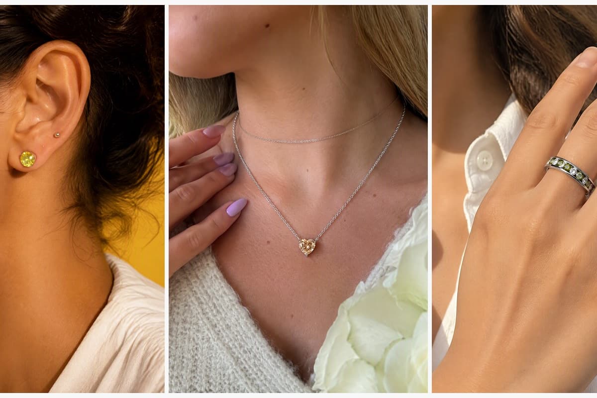 Dainty Round Stone Stud Earrings