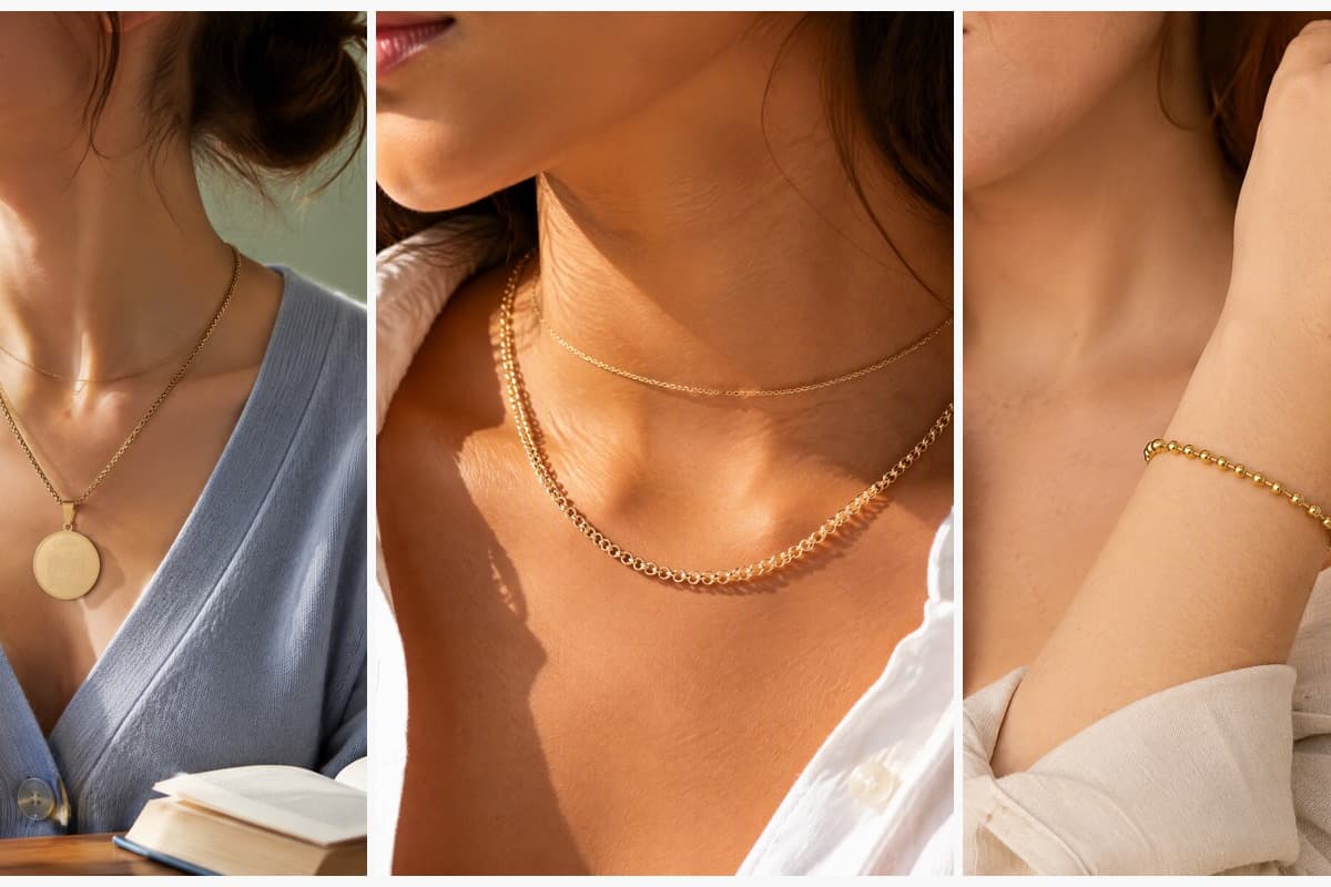 Round Disc Pendant Necklace
