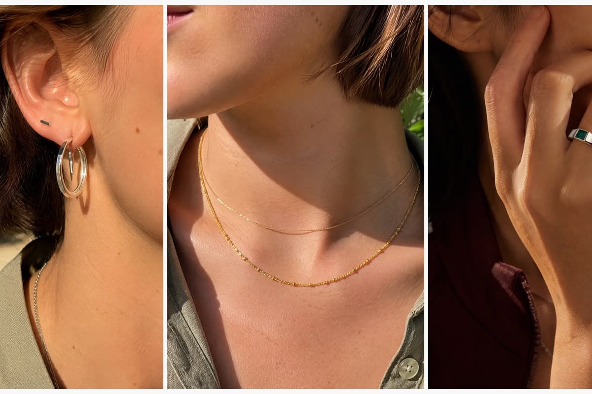 Faceted Hoop Earrings