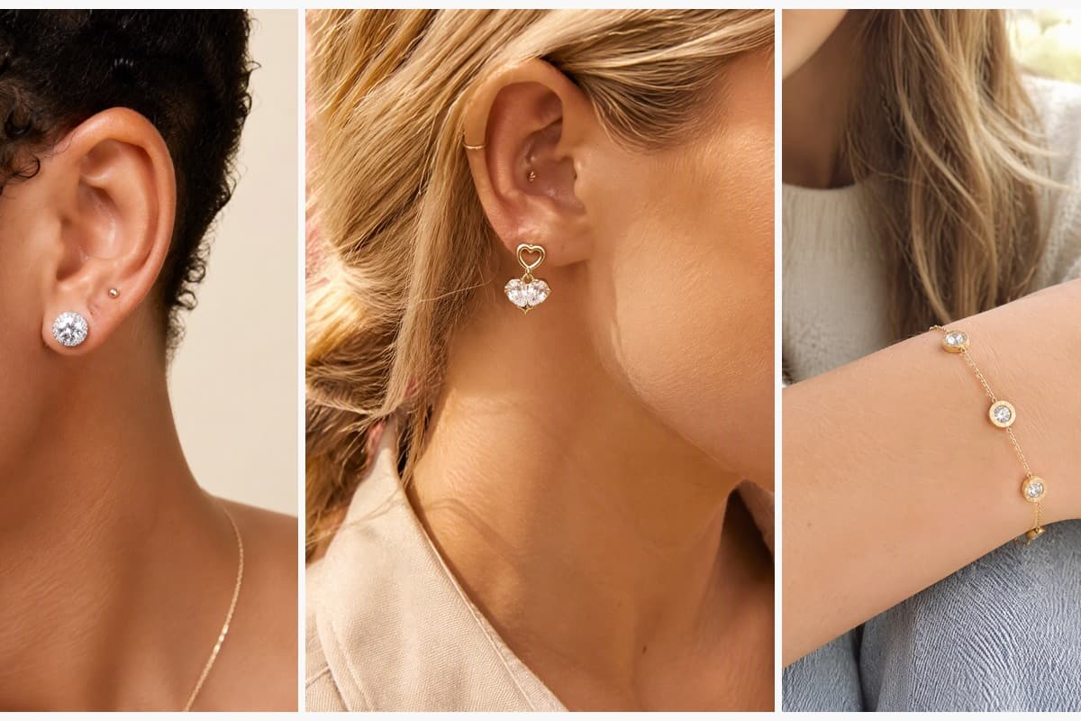 Round Halo Stud Earrings