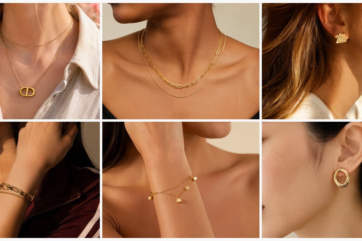 Minimalist Interlocking Oval Necklace