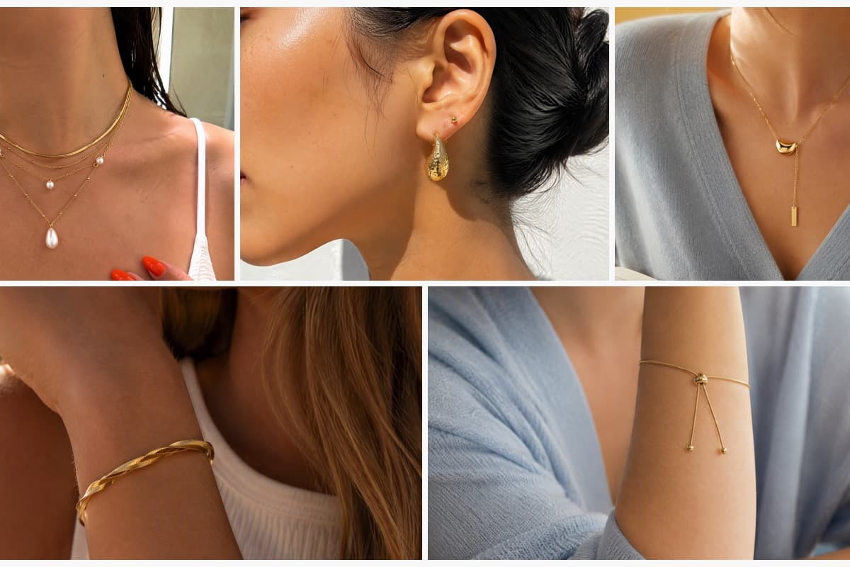 Dainty Teardrop Pearl Layered Necklace