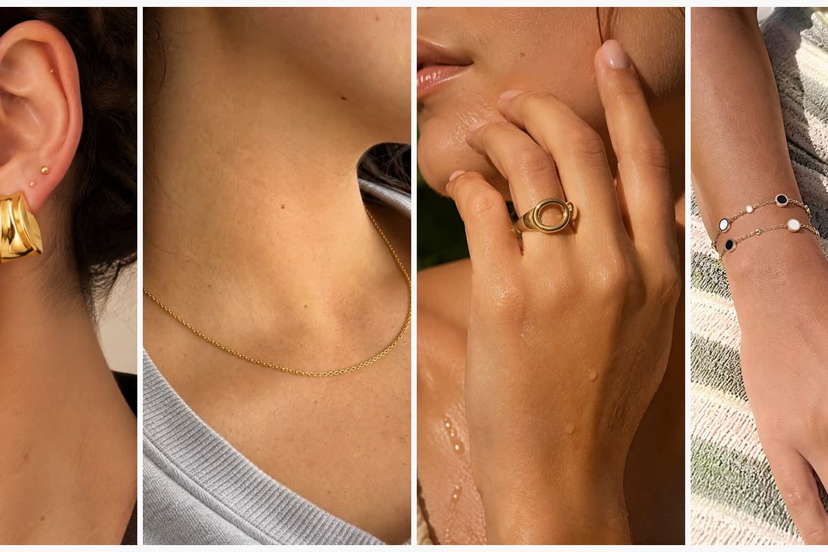 Chunky Curved Trapezoid Stud Earrings