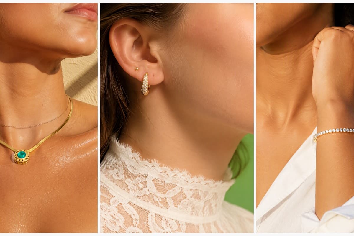 Elegant Single Stone Snake Chain Necklace