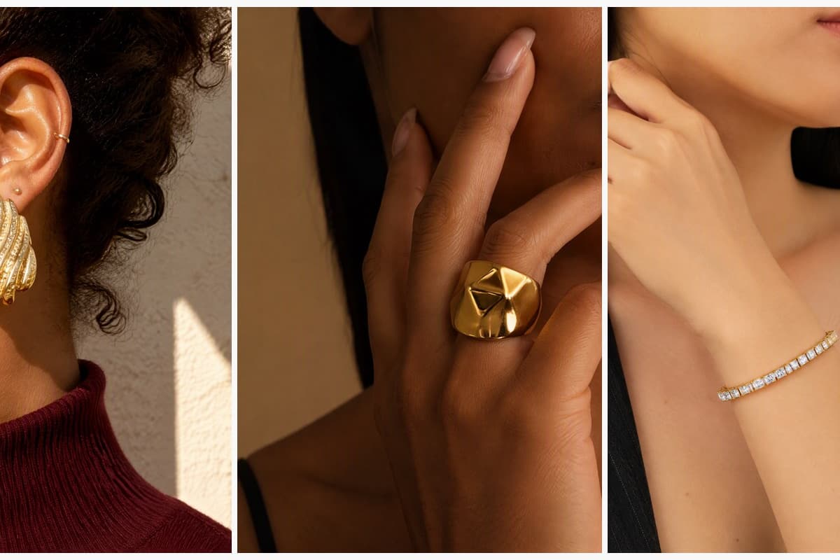 Textured Shell Stud Earrings