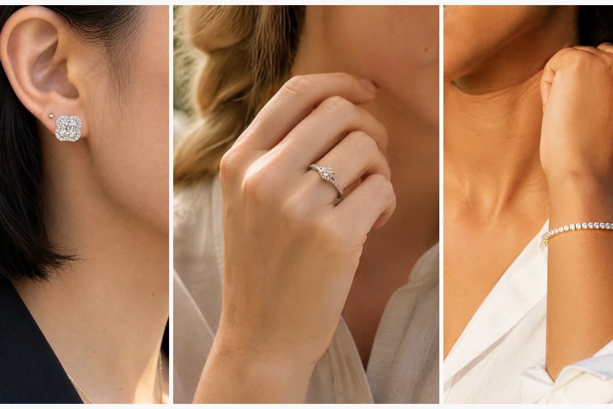 Dainty Flower Halo Stud Earrings
