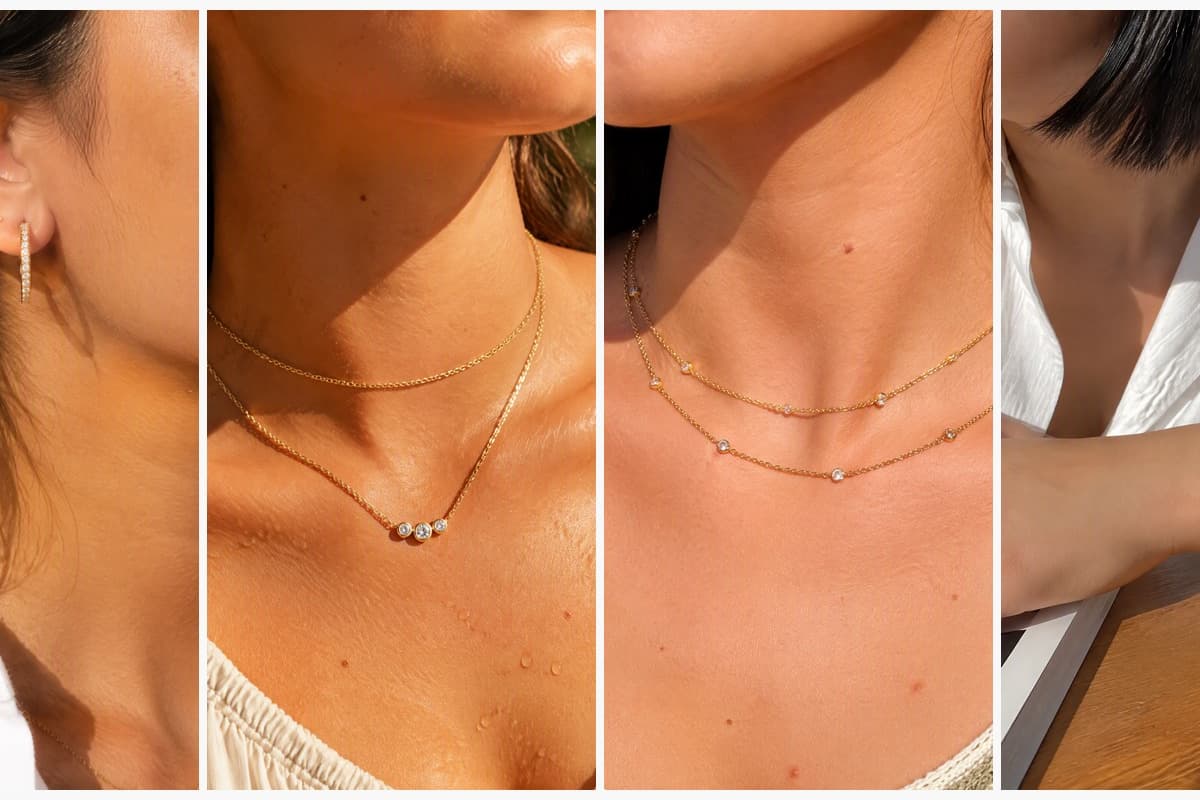 Dainty Paved Hoop Earrings