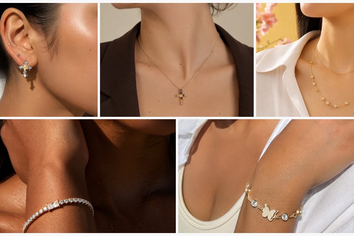 Dainty Cross Stud Earrings