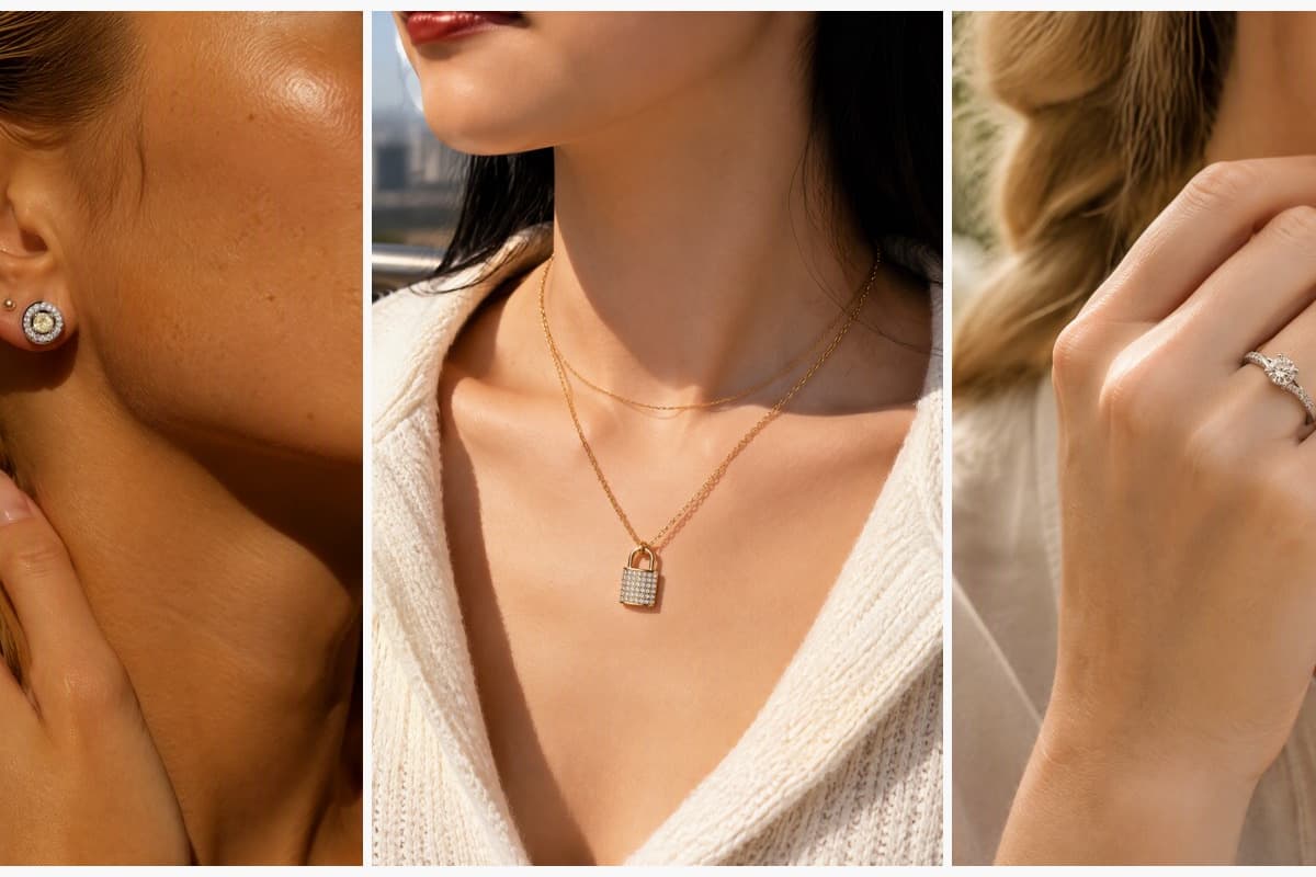 Dainty Round Halo Stud Earrings