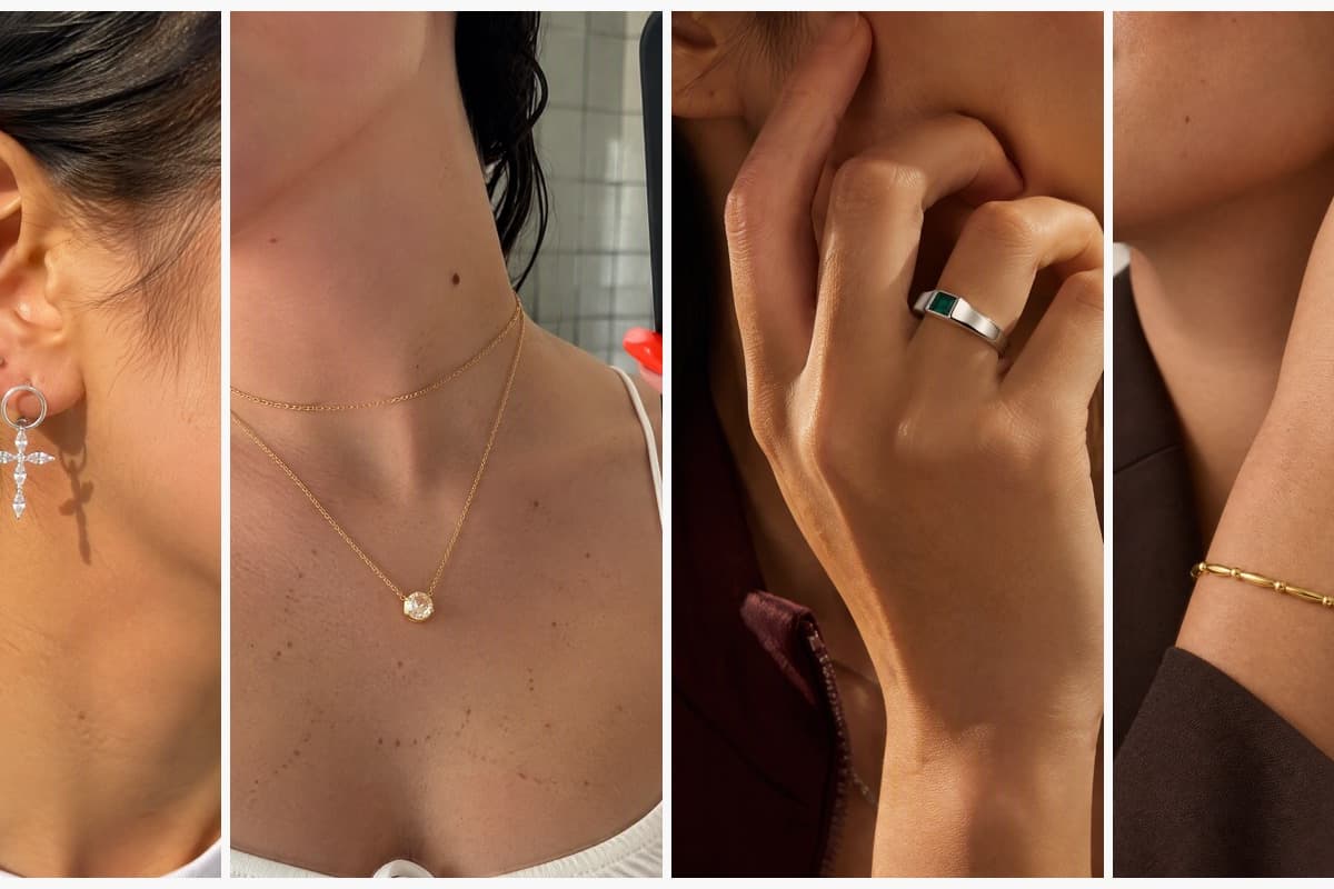Dainty Cross Charm Hoop Earrings
