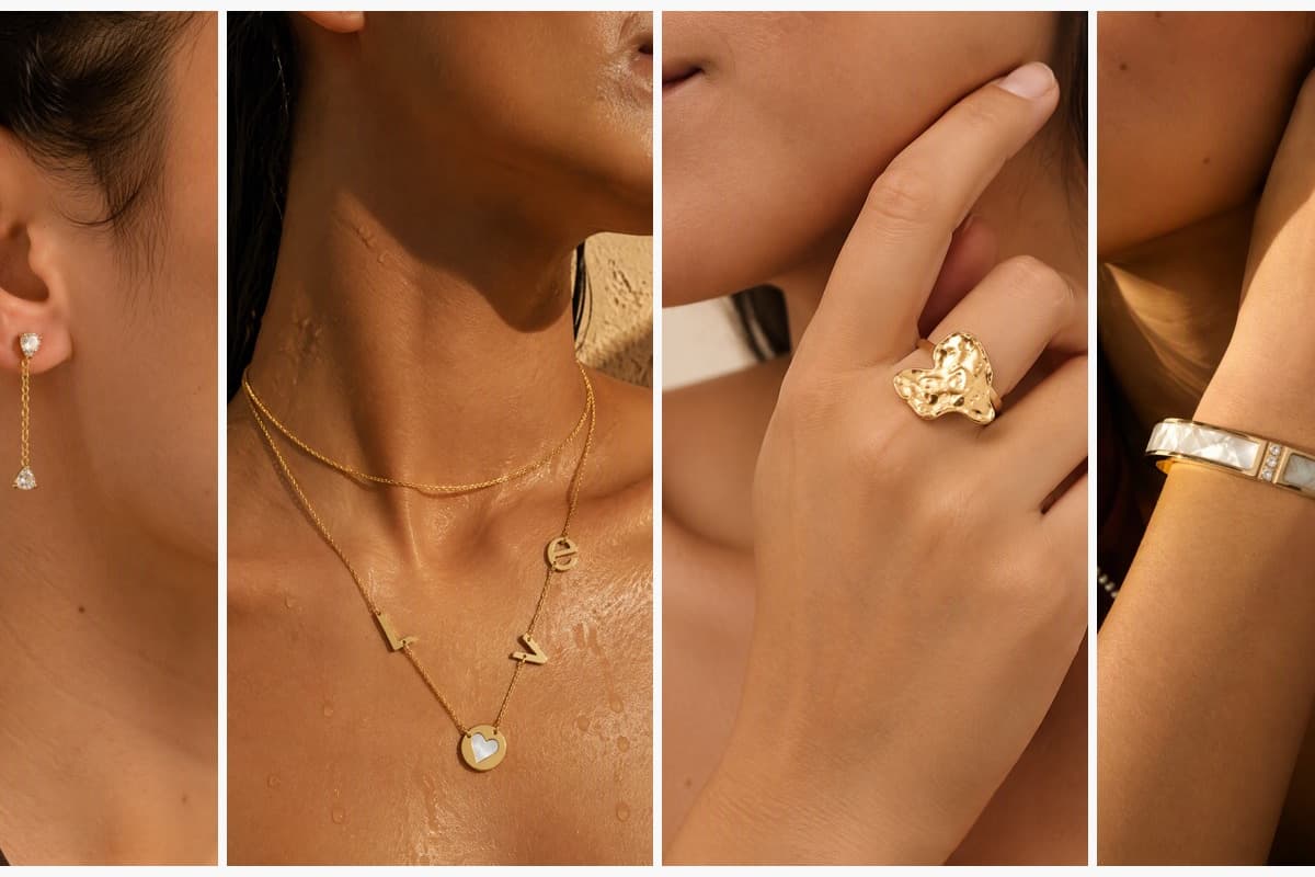 Dainty Heart Chain Drop Earrings