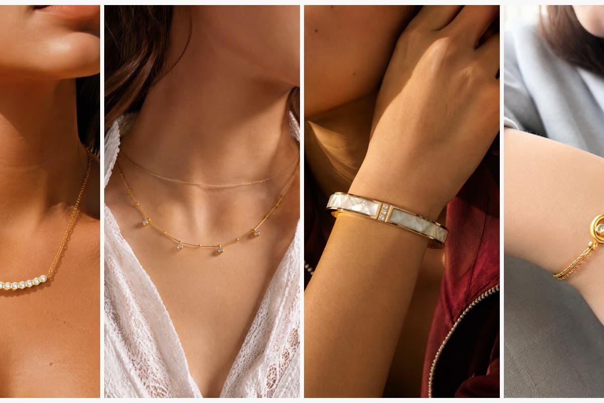Dainty Curved Bar Necklace
