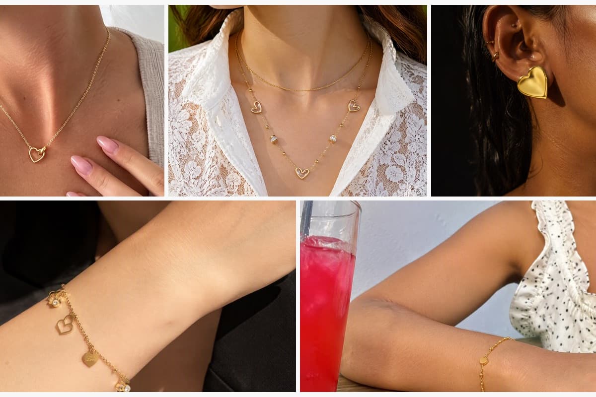 Dainty Open Heart Pendant Necklace