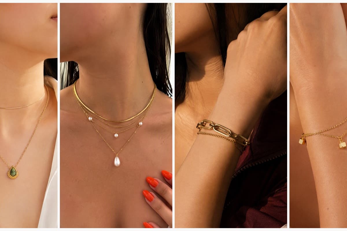 Dainty Teardrop Stone Pendant Necklace