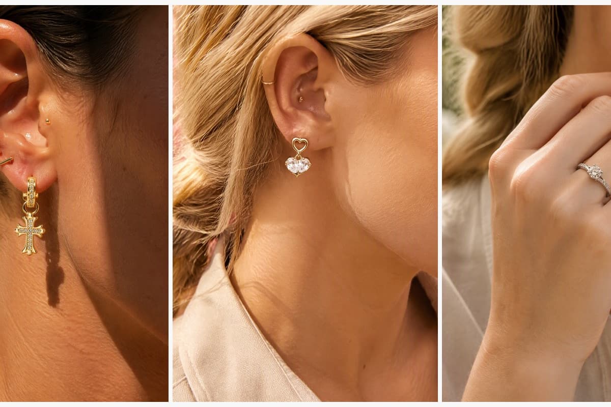 Dainty Cross Drop Earrings