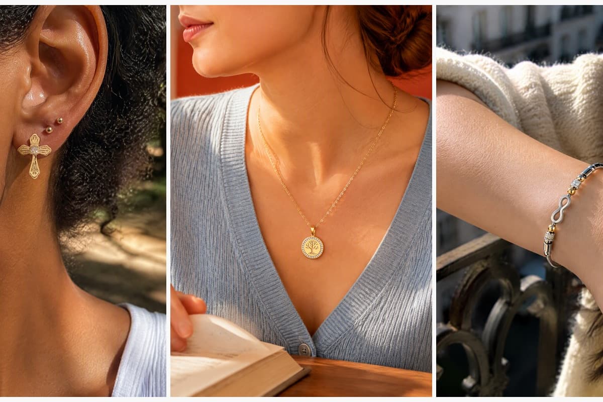 Dainty Cross Stud Earrings