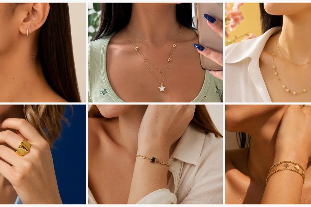 Dainty Paved Open Hoop Earrings