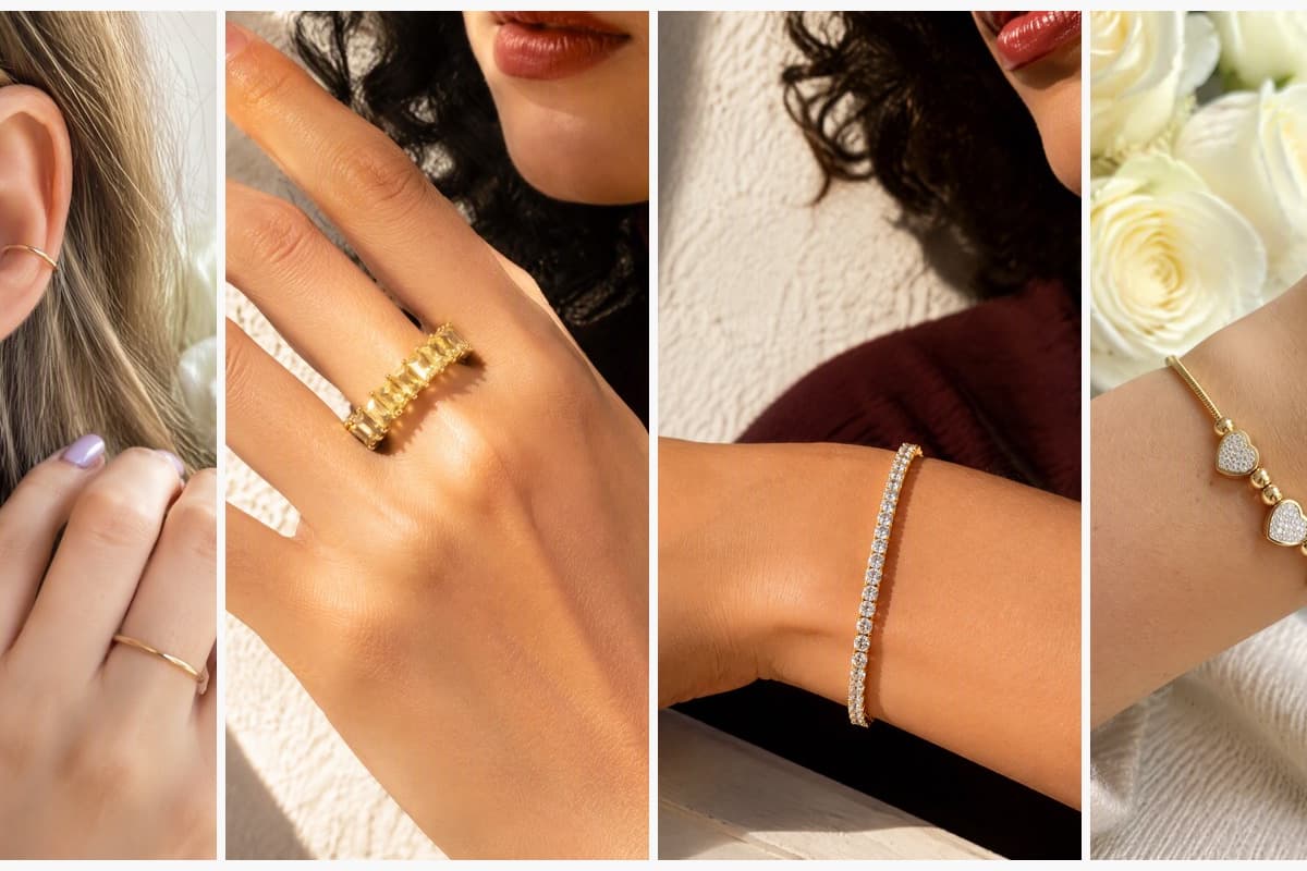 Dainty Stone Huggie Earrings