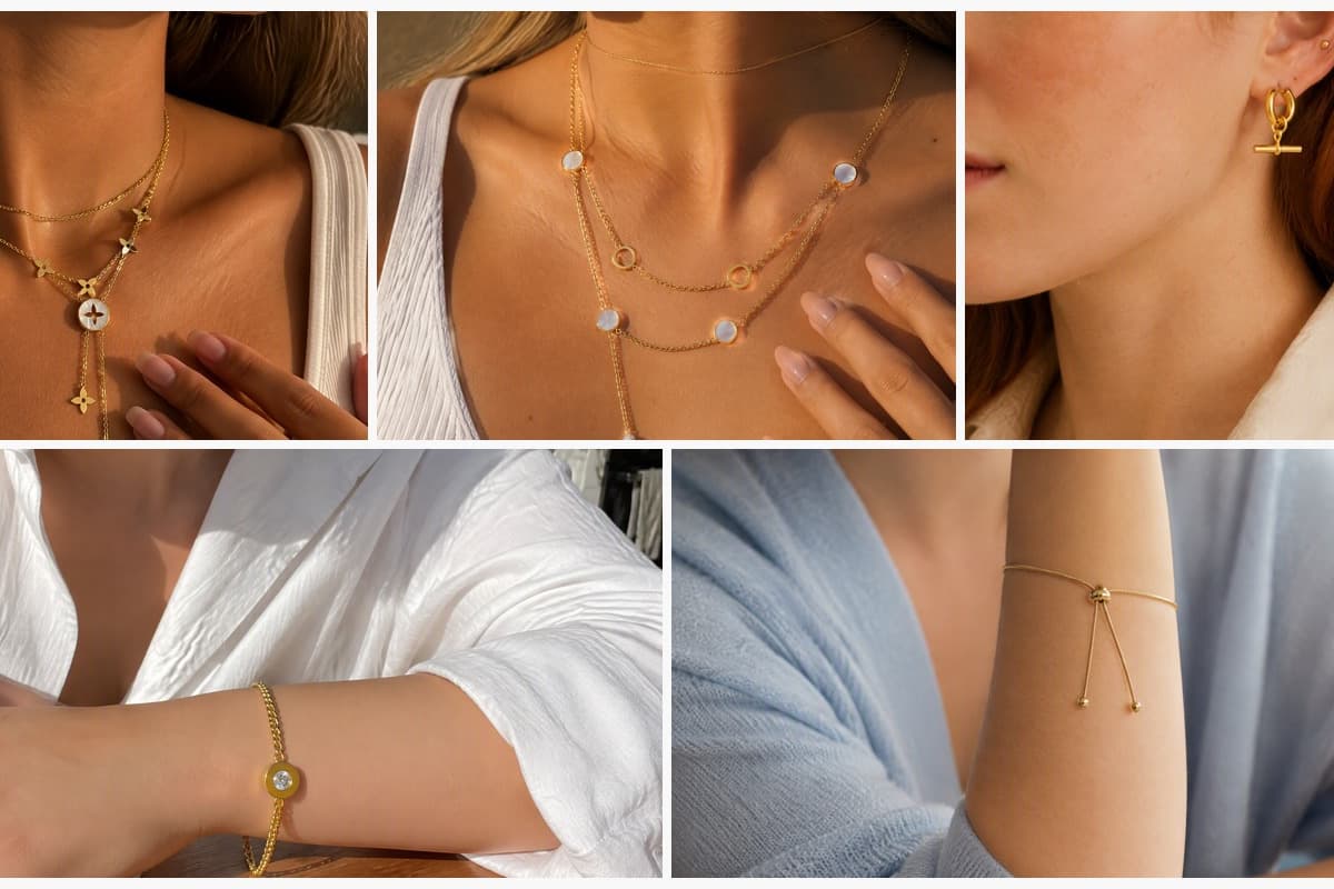 Dainty Flower Disc Layered Necklace