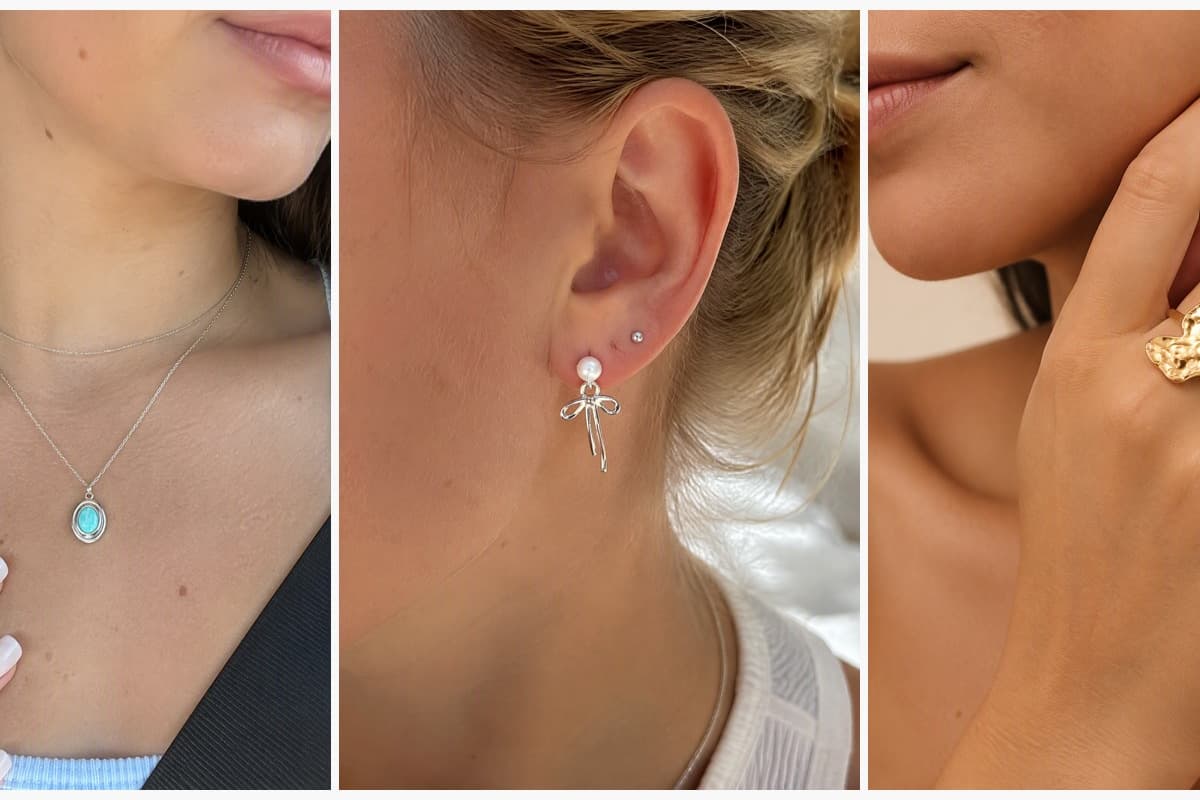 Dainty Oval Stone Pendant Necklace