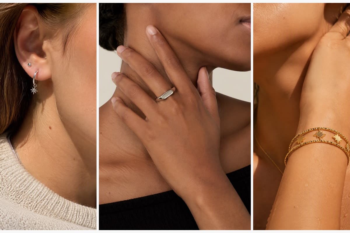 Dainty Star Charm Hoop Earrings