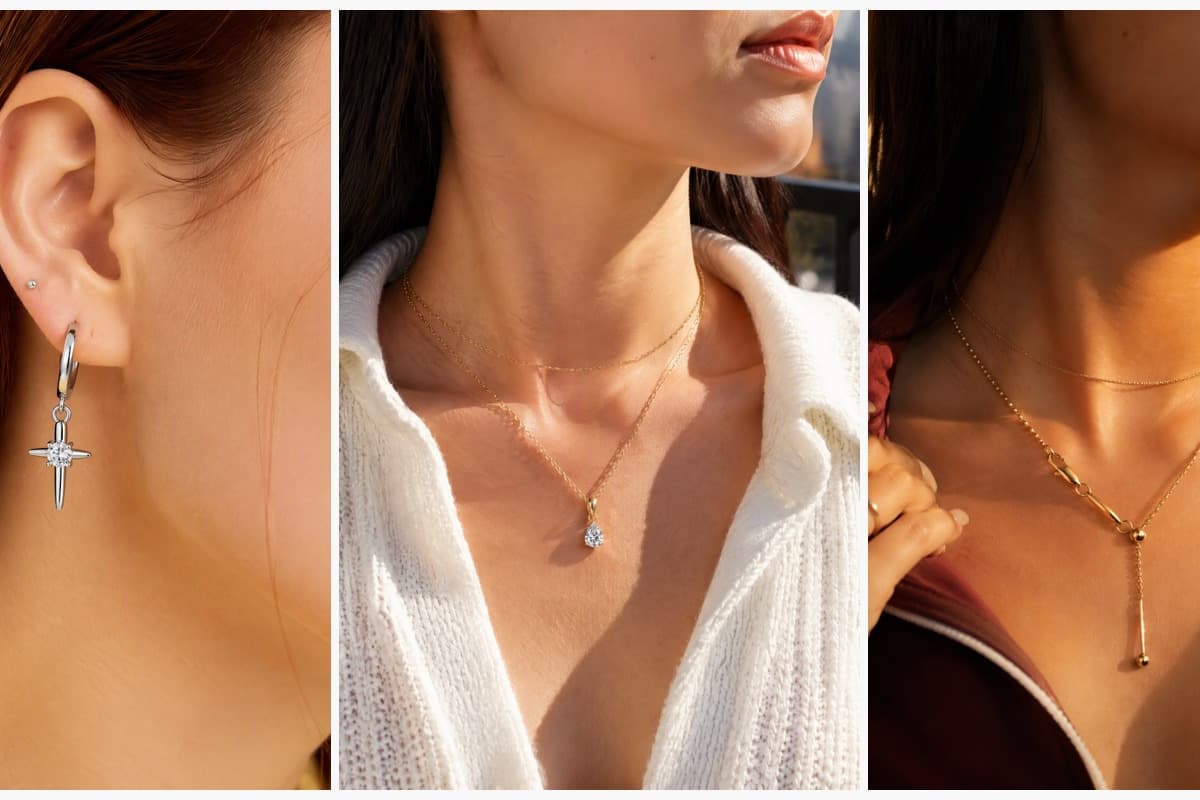 Minimalist Cross Charm Huggie Earrings