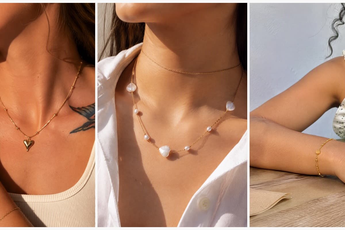 Dainty Heart Snake Chain Necklace