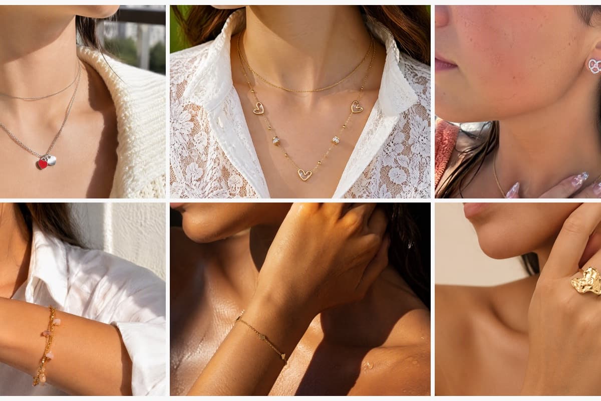 Cute Double Heart Charm Necklace