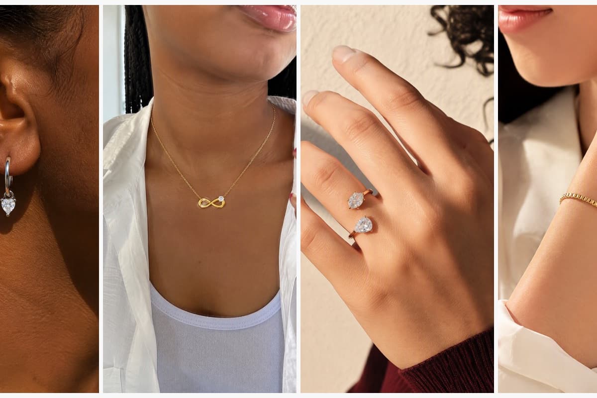 Dainty Heart Charm Hoop Earrings