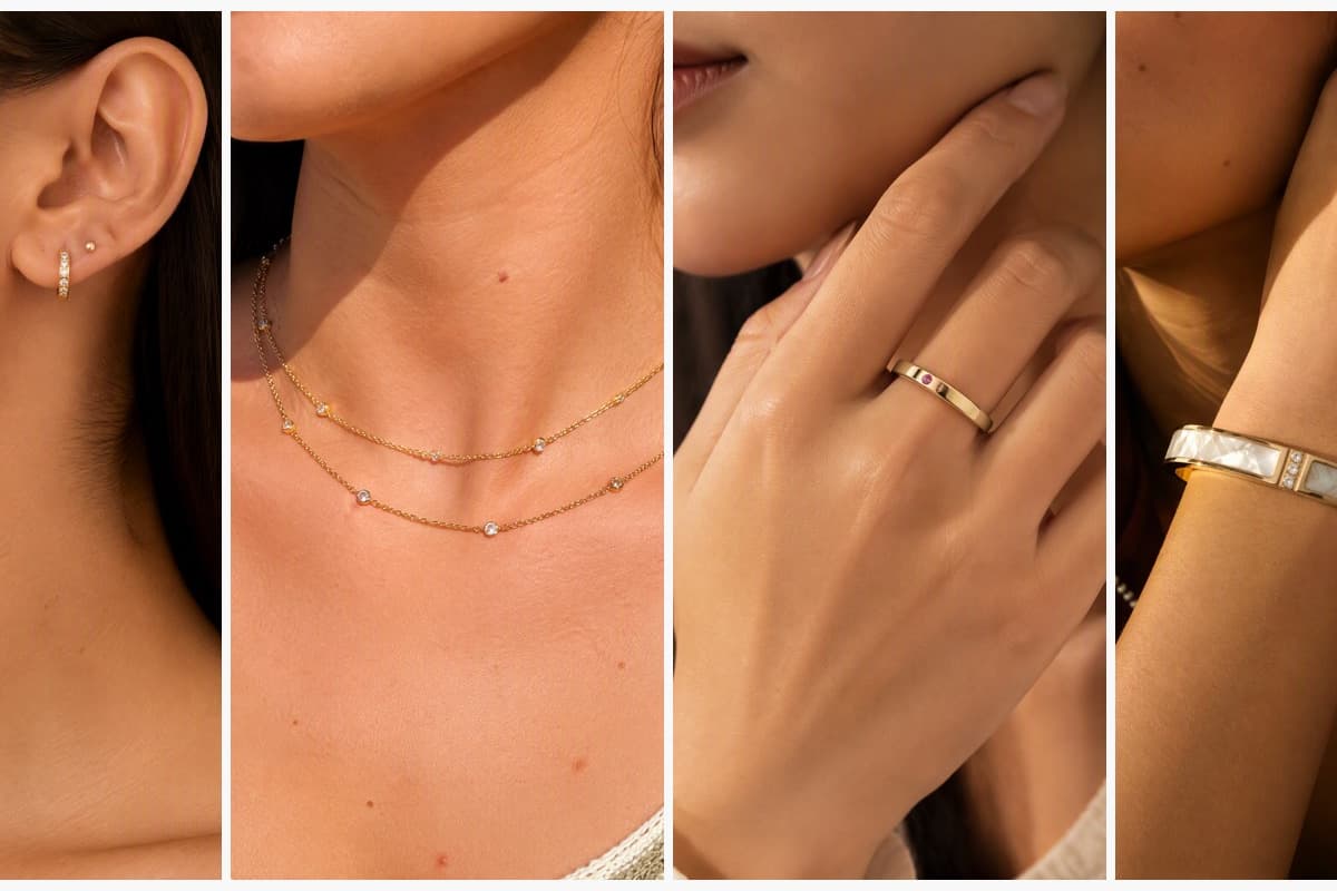 Dainty Paved Open Hoop Earrings