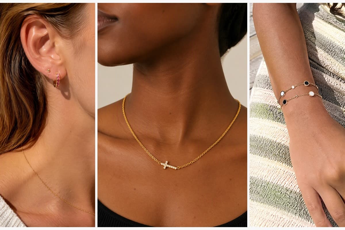 Dainty Paved Stone Huggie Earrings
