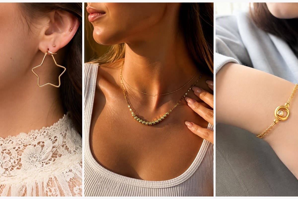 Trendy Star Hoop Earrings