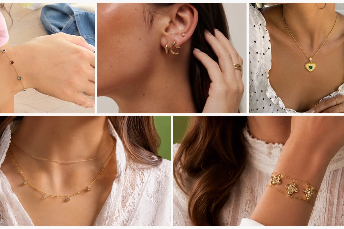 Dainty Five-Stone Chain Bracelet