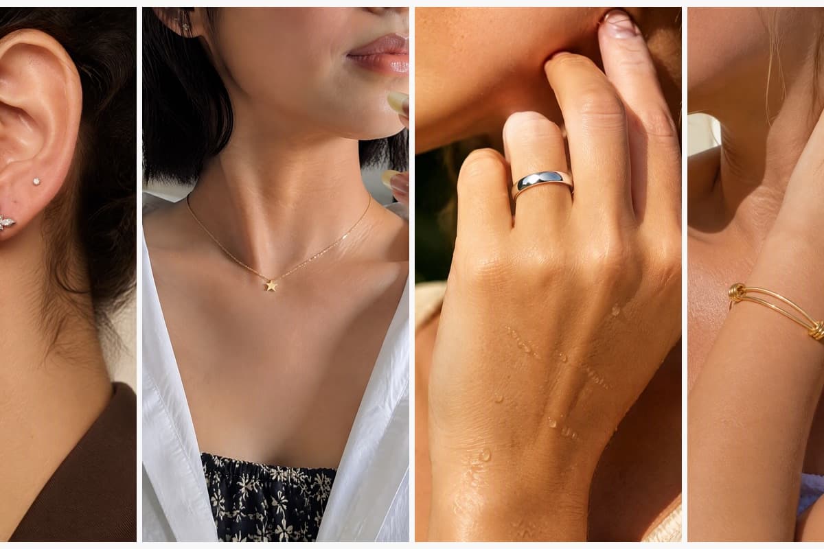 Dainty Four-Leaf Clover Stud Earrings