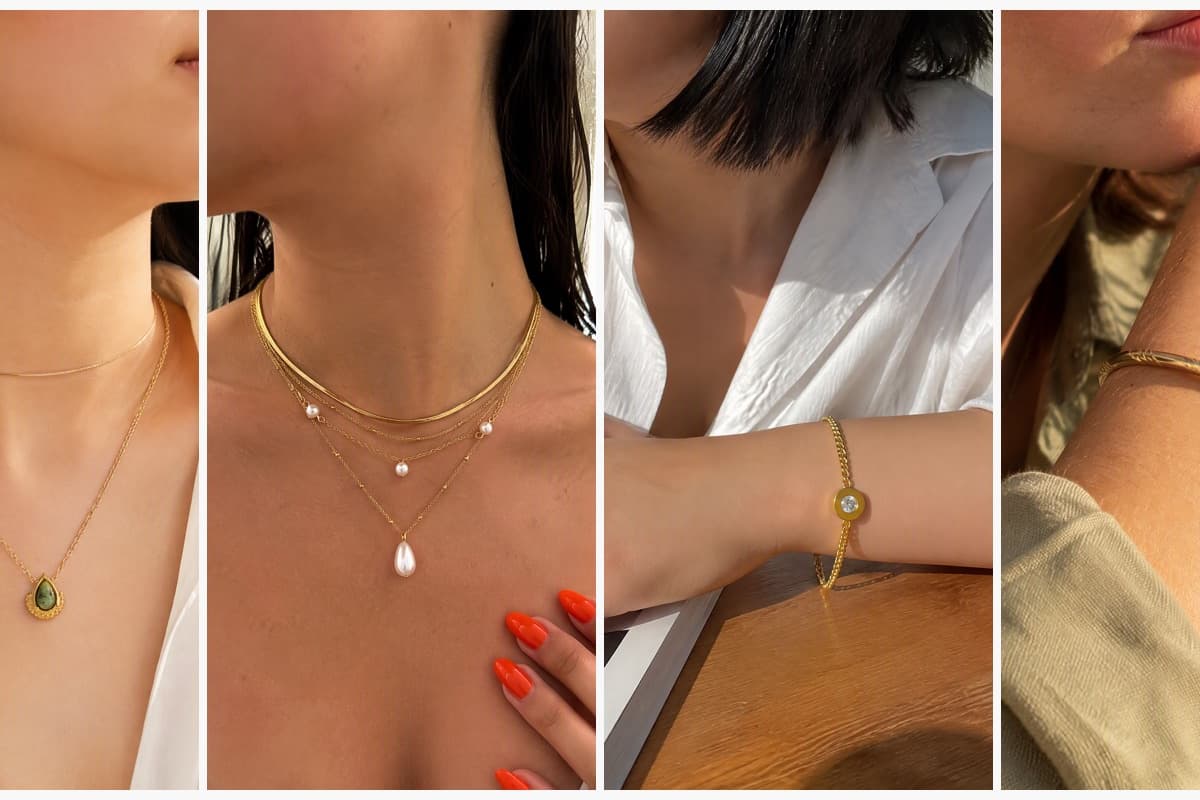 Dainty Teardrop Stone Pendant Necklace
