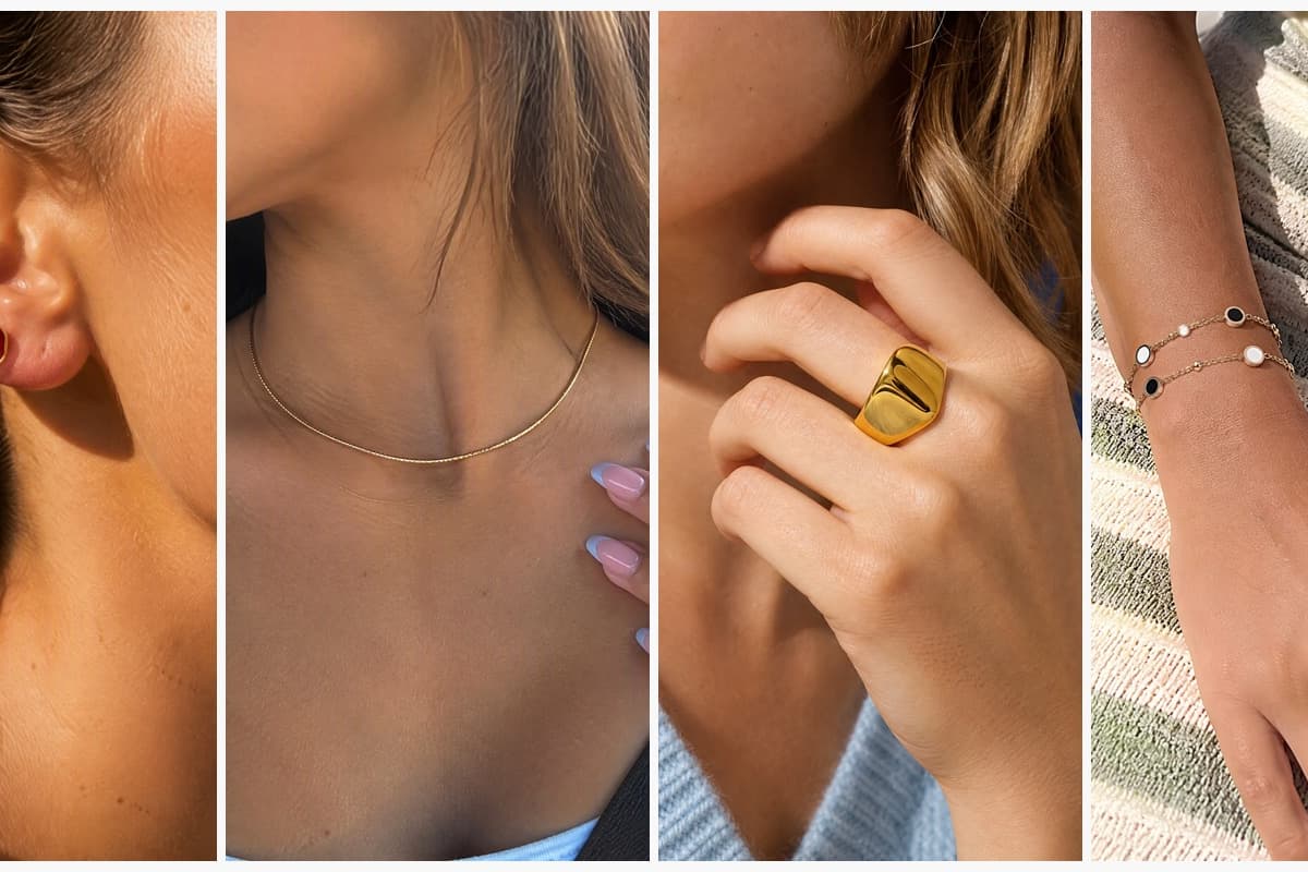 Minimalist Square Stone Stud Earrings
