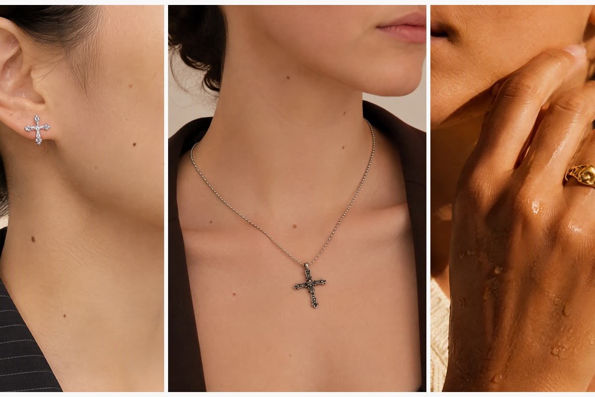 Trendy Cross Stud Earrings