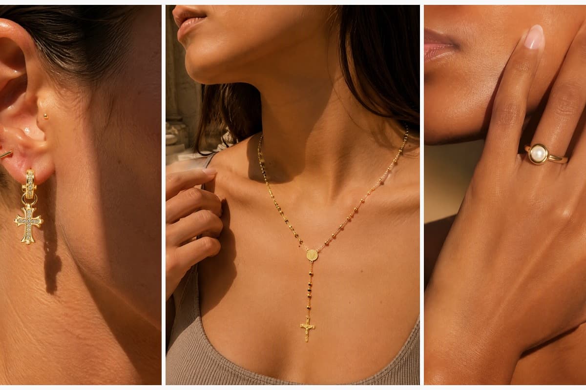 Dainty Cross Drop Earrings