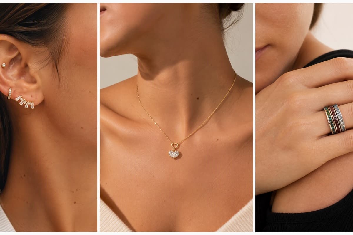 Crown Heart Nose Ring