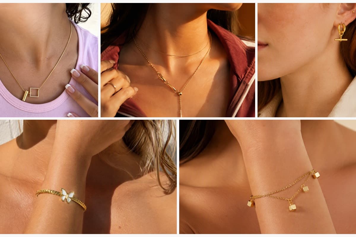 Minimalist Bar Square Snake Chain Necklace