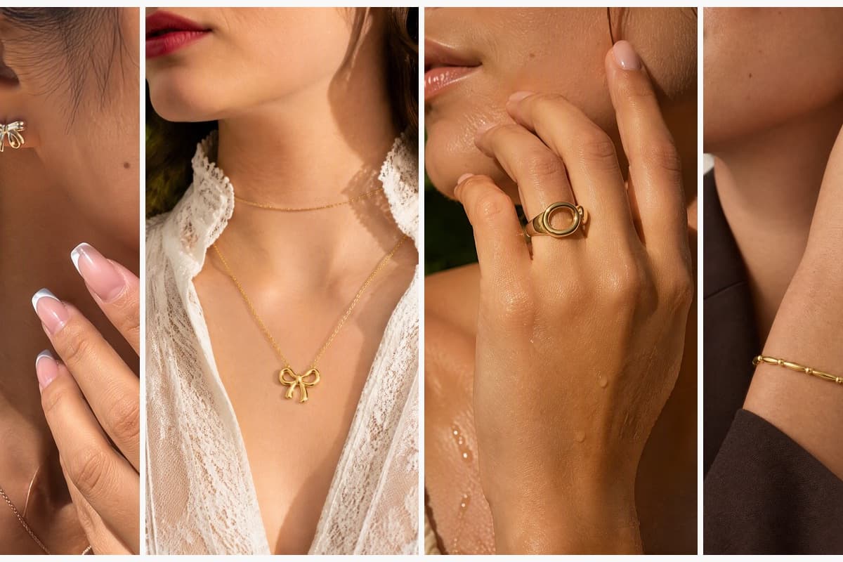 Dainty Bow Knot Stud Earrings