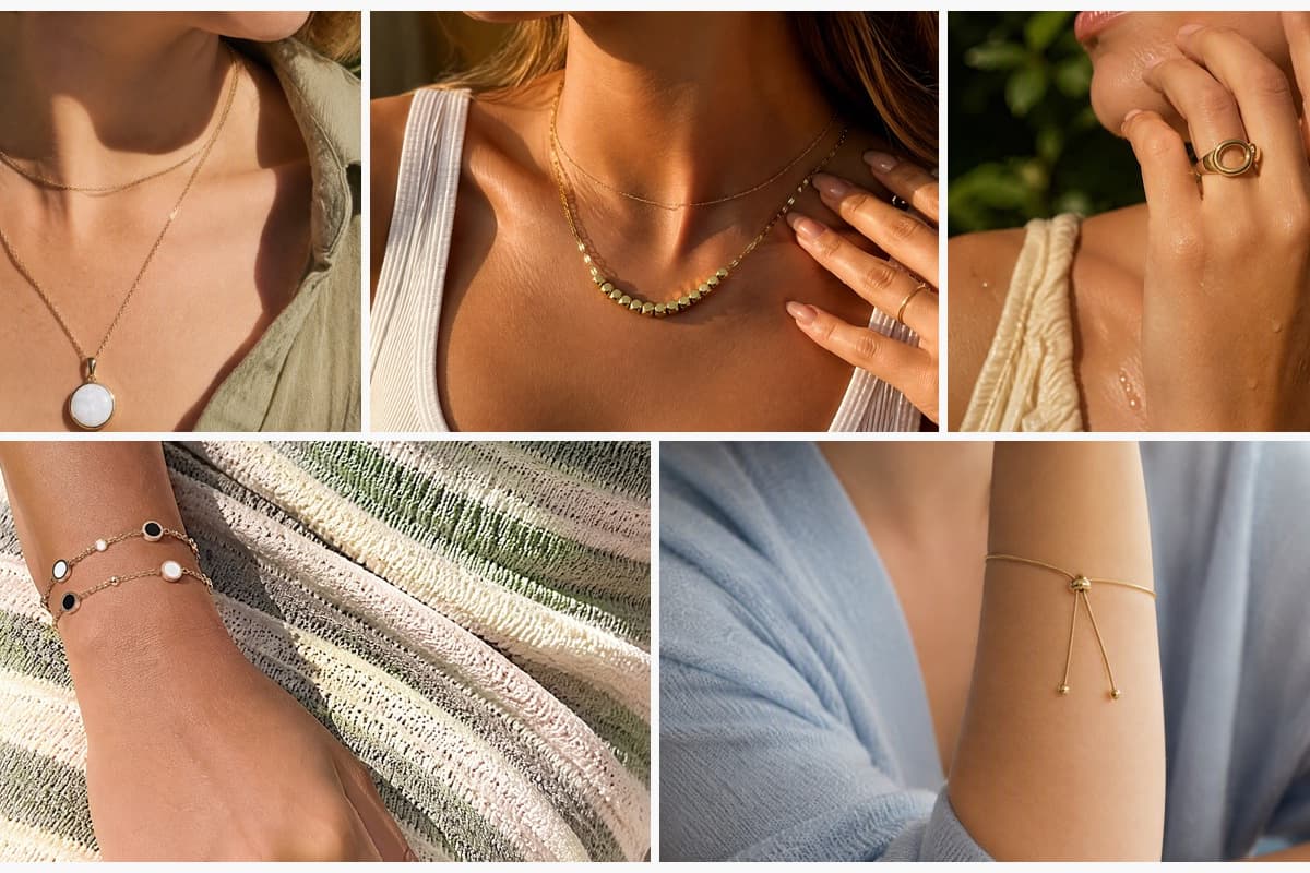 Minimalist Round Disc Pendant Necklace