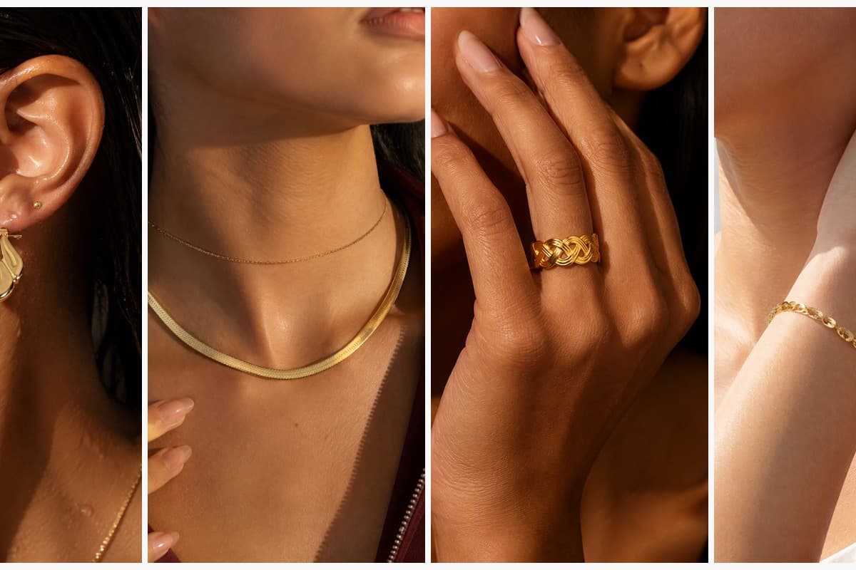 Layered Leaf Hoop Earrings