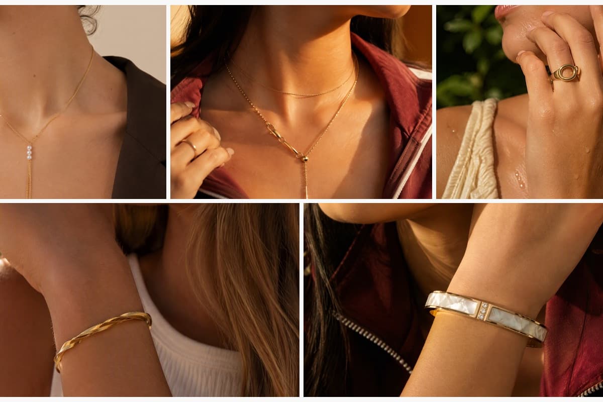 Dainty Three-Stone Lariat Necklace