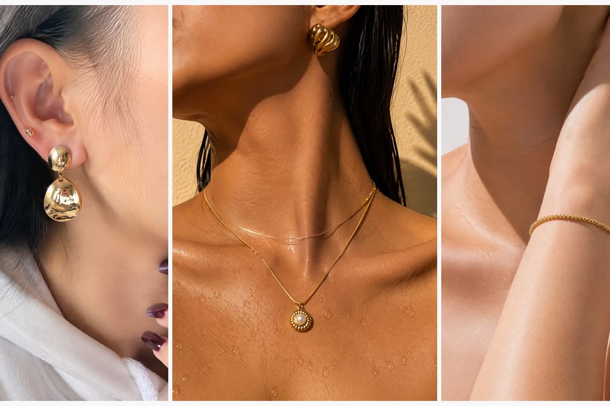Double Oval Drop Earrings